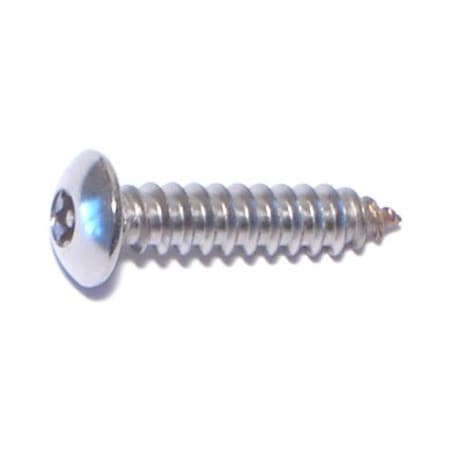 Sheet Metal Screw, #8 x 3/4 in, 18-8 Stainless Steel Round Head Torx Drive, 15 PK